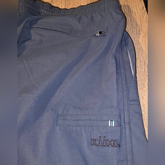 KUHL Slate Pirate Blue Kruiser Casual Hiking Nylon Shorts w/ Pockets Men's L - Picture 6 of 9